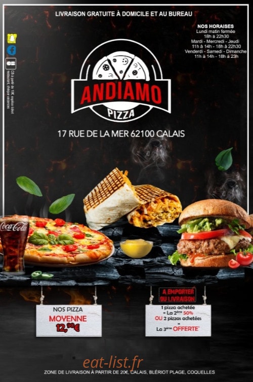 Andiamo Pizza — carte page 1