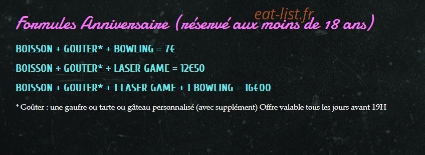 Au Bowling de Calais — carte page 2