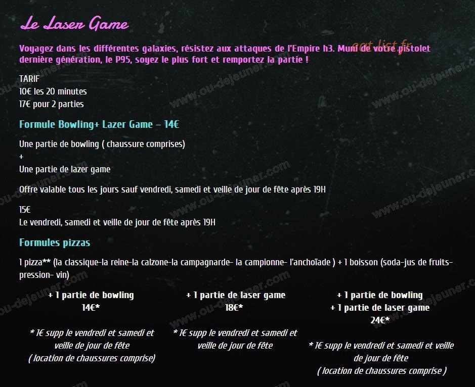 Au Bowling de Calais — carte page 5