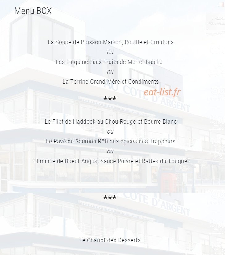 Au Côte d'Argent — carte page 4