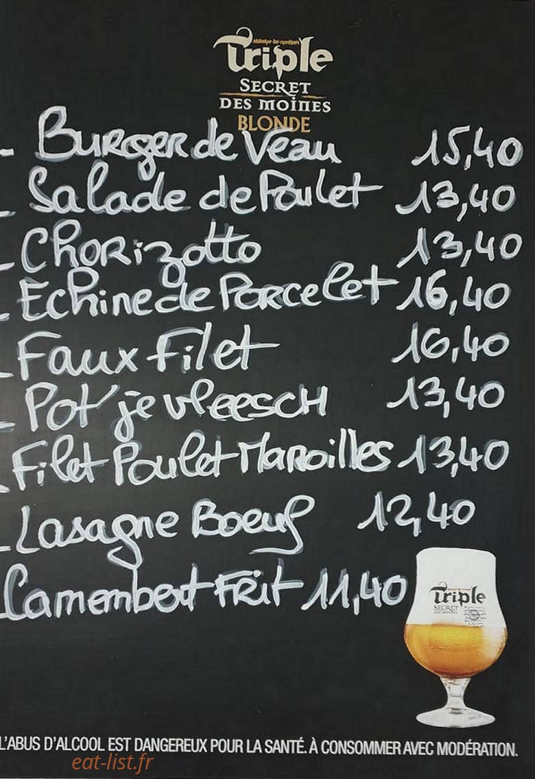 Brasserie les dunes d'or — carte page 1