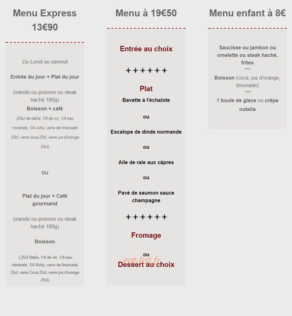 Buffet de la gare — carte page 2