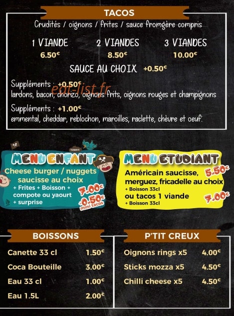 Friterie Leroux — carte page 4