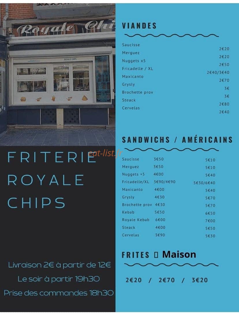 Friterie Royale Chips — carte page 1