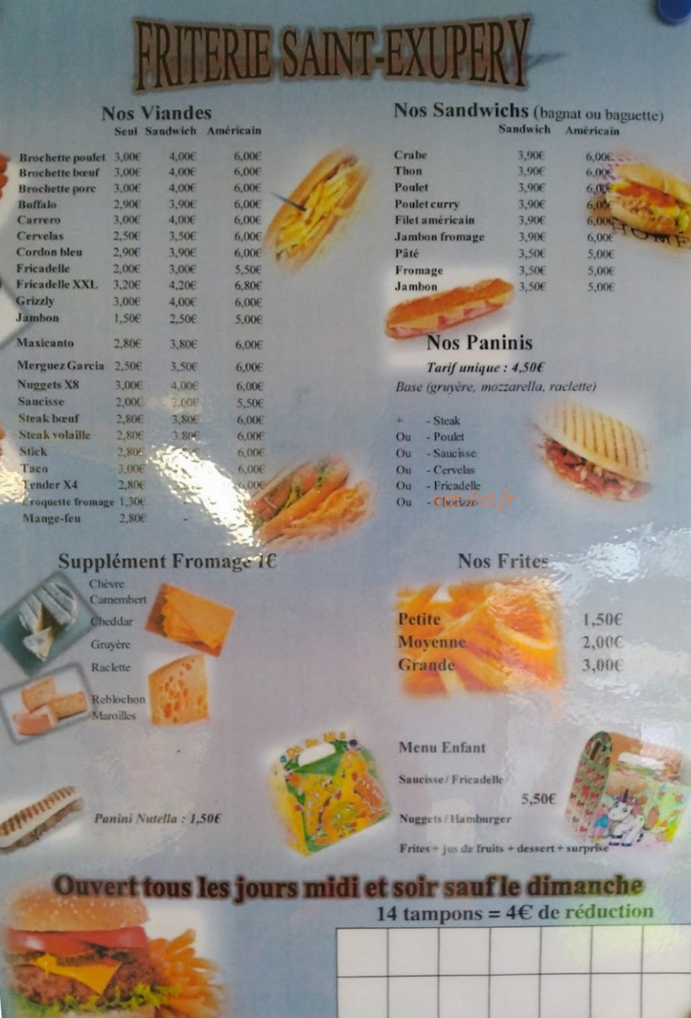 Friterie Saint Exupery — carte page 2