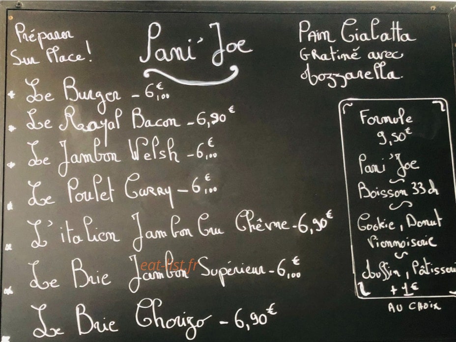 L'Authentic Joe — carte page 2