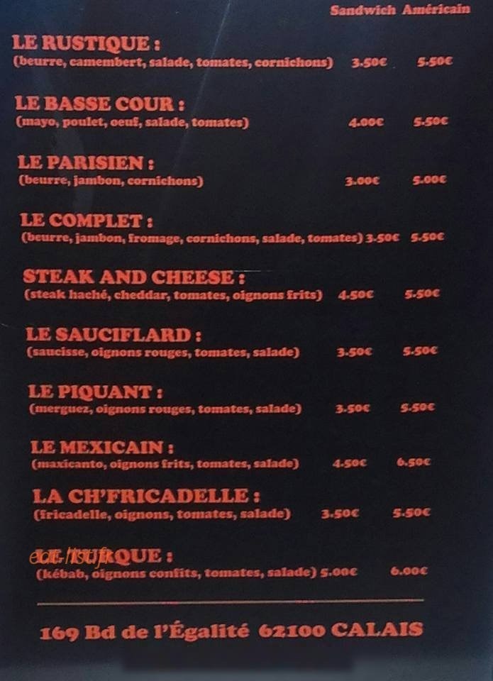 La maison du burger — carte page 2