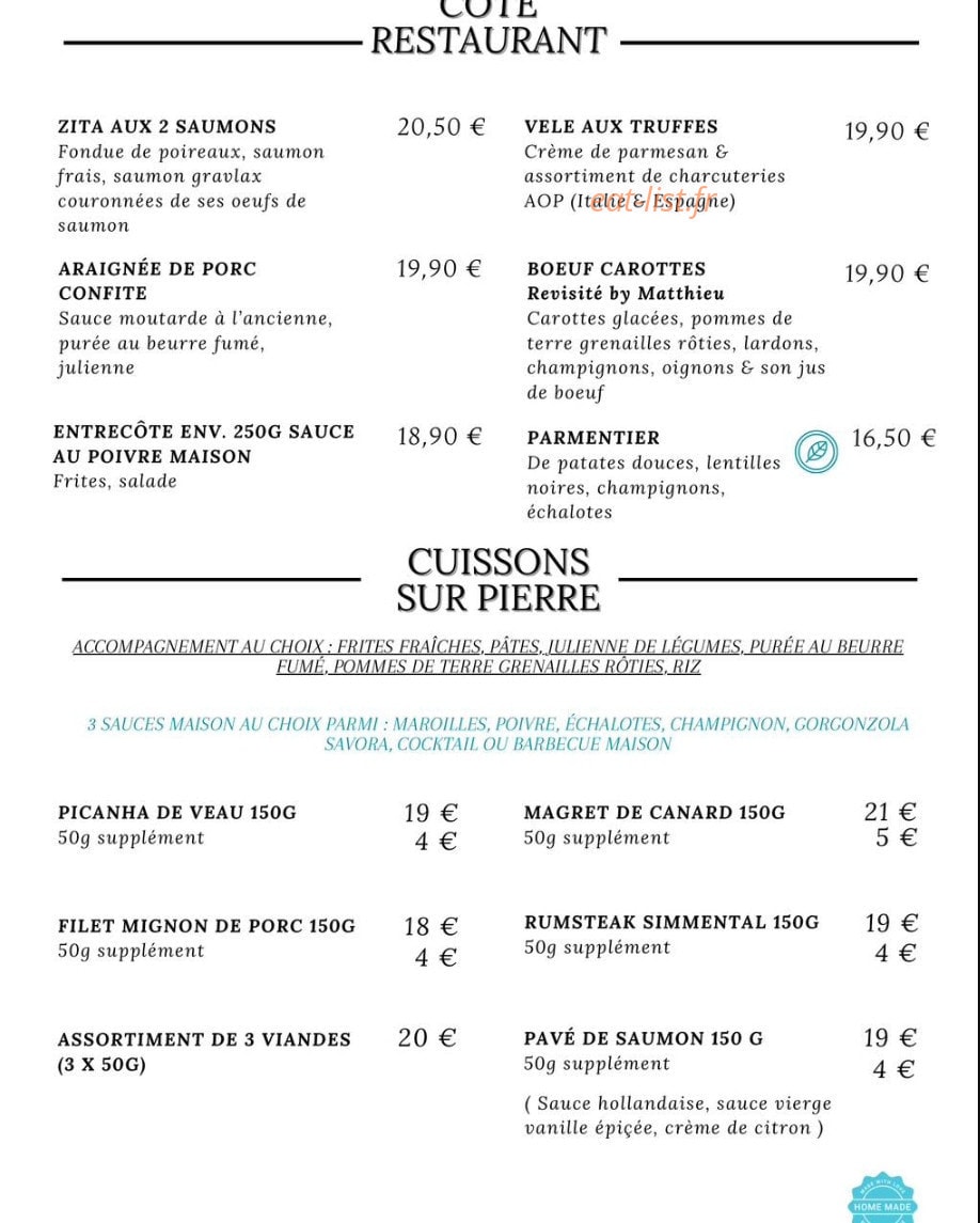 La Terrasse — carte page 1