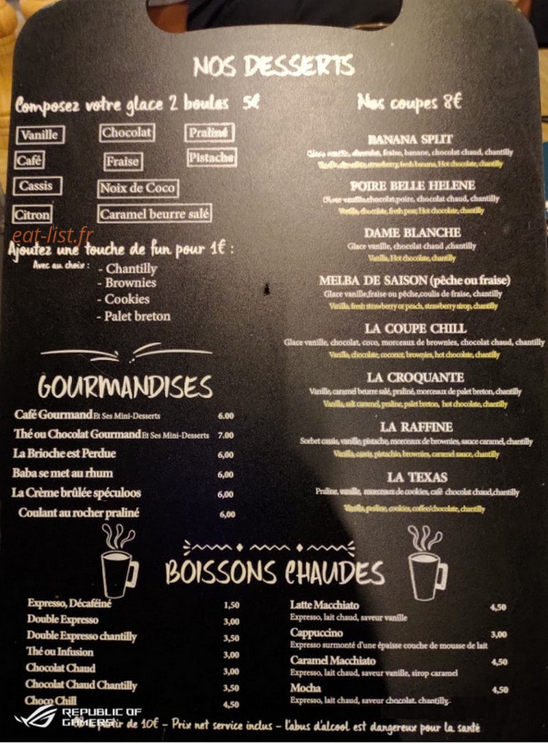 Le Chill — carte page 2