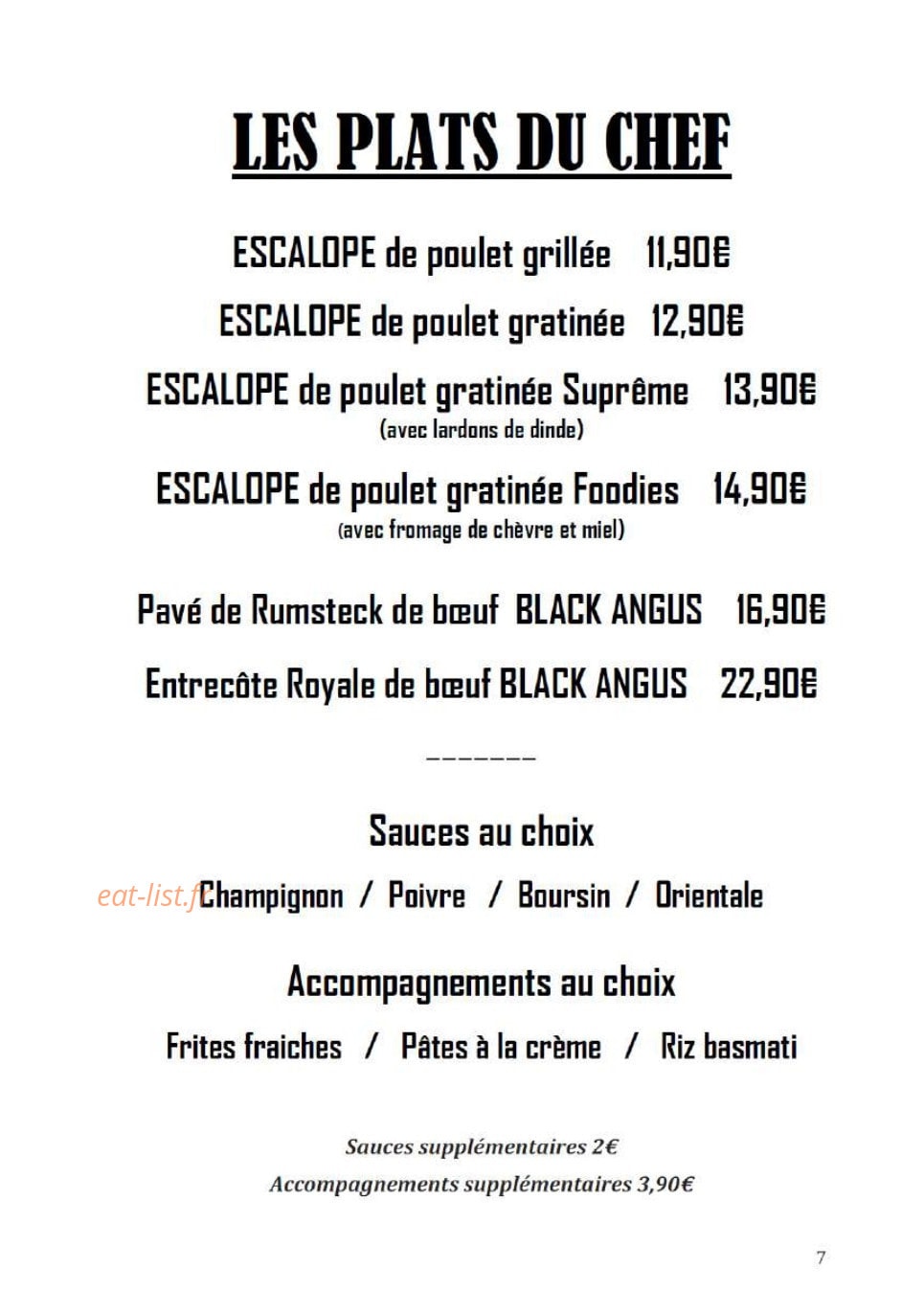 Le Foodies — carte page 5