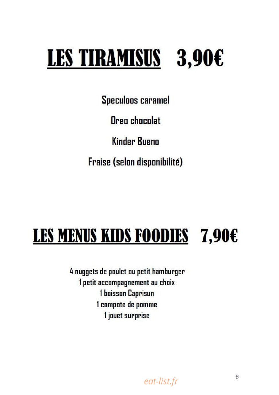 Le Foodies — carte page 6
