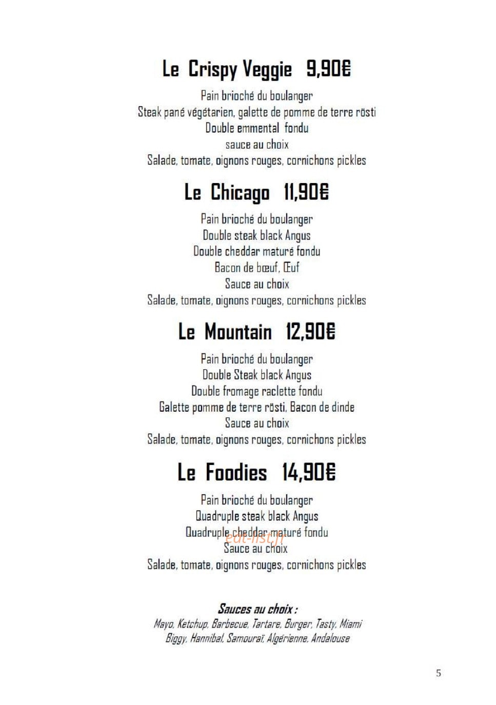 Le Foodies — carte page 4