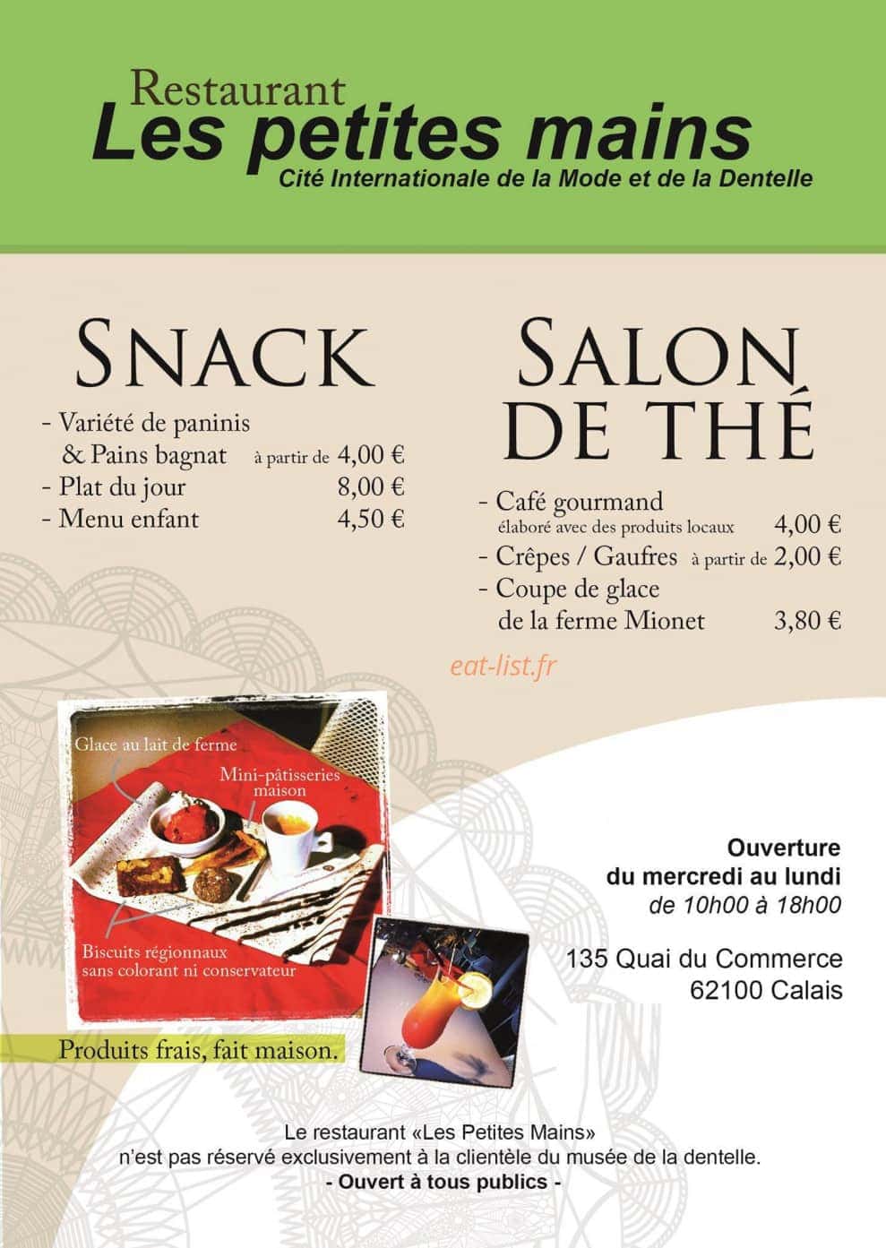 Les Petites Mains — carte page 1