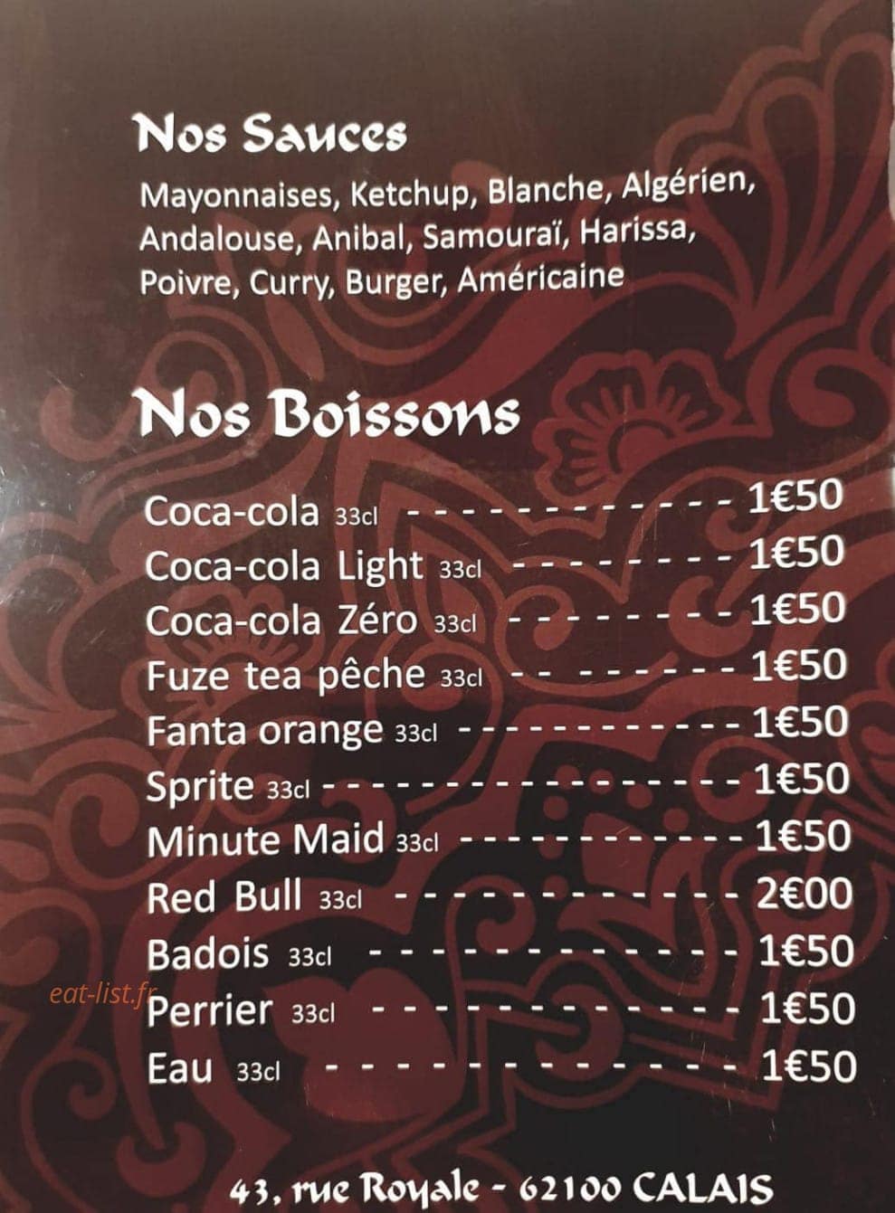 Pasha Grill — carte page 4