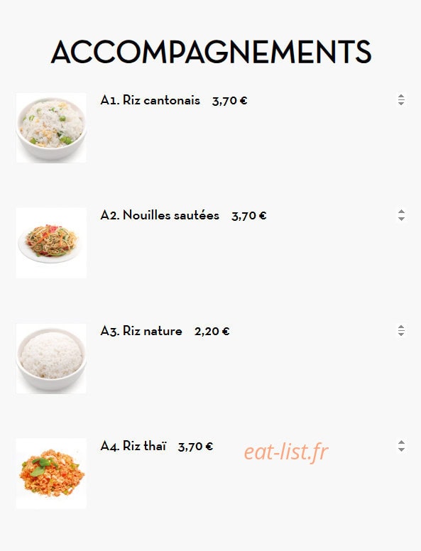 Restaurant J'adore — carte page 6