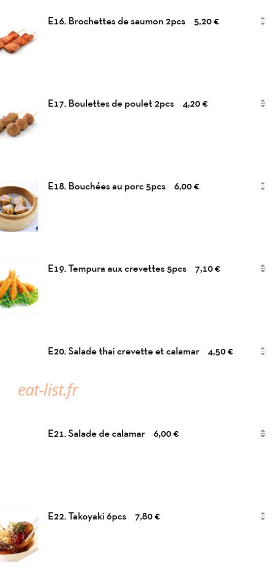 Restaurant J'adore — carte page 3