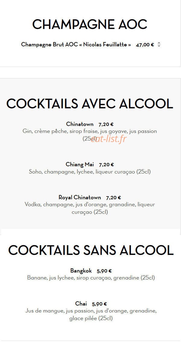 Restaurant J'adore — carte page 23