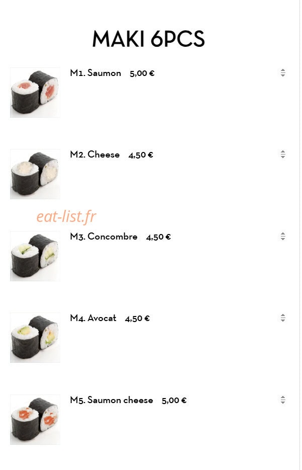 Restaurant J'adore — carte page 7