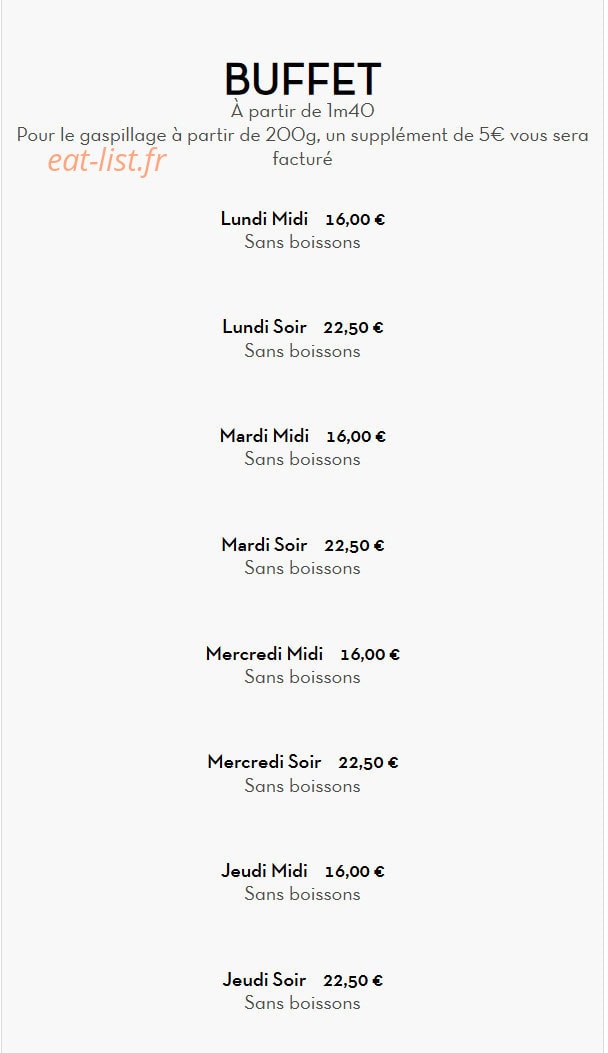 Restaurant J'adore — carte page 13