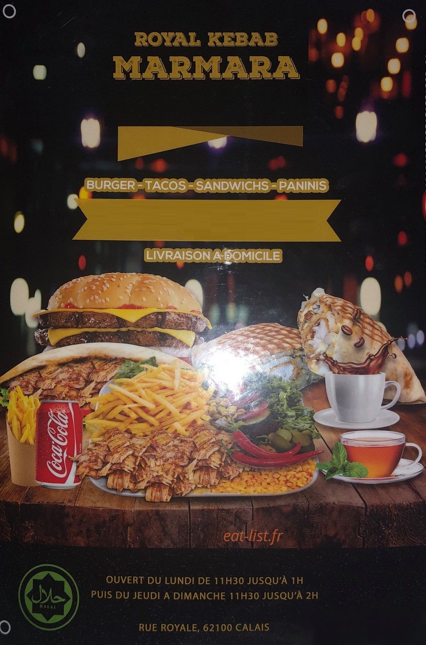 Royal kebab-marmara — carte page 1