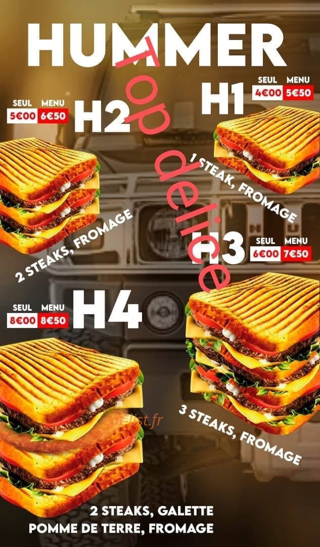 Top Delice — carte page 9