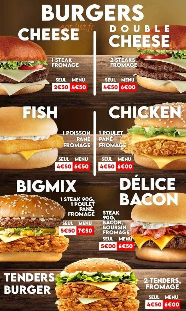 Top Delice — carte page 7