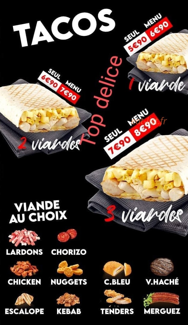 Top Delice — carte page 5