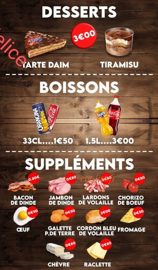 Top Delice — carte page 15