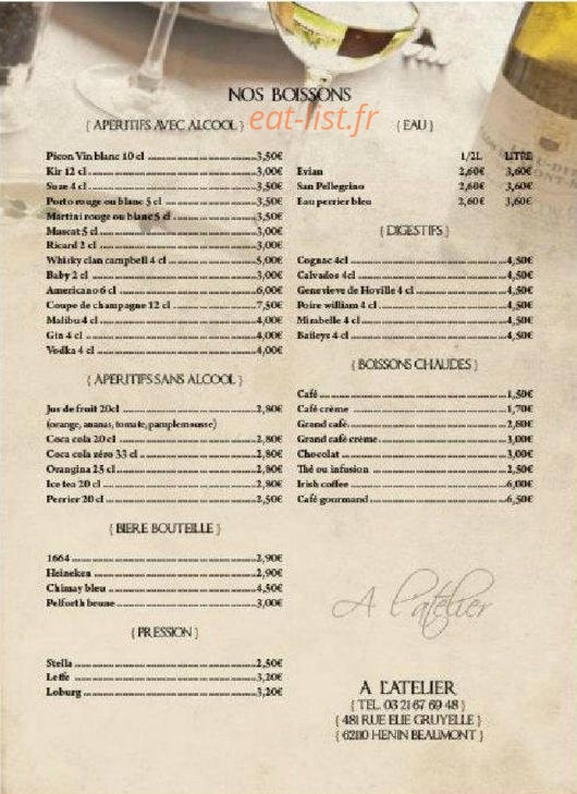 A L'Atelier — carte page 5