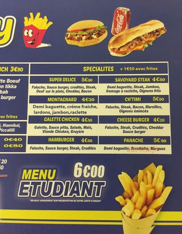 Chez Tony — carte page 2