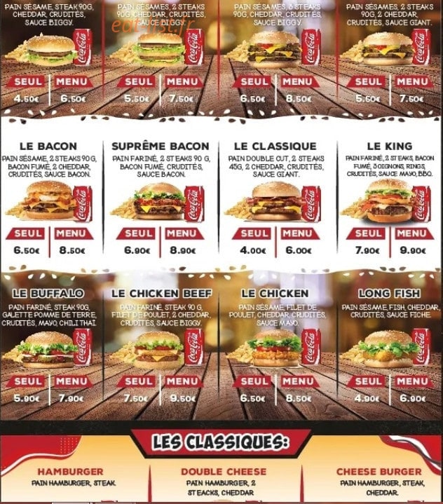 House burger — carte page 3