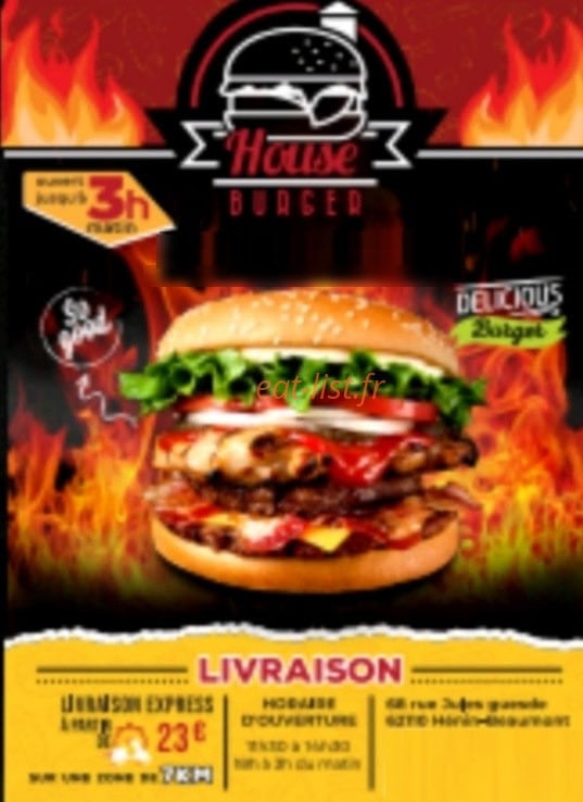 House burger — carte page 1