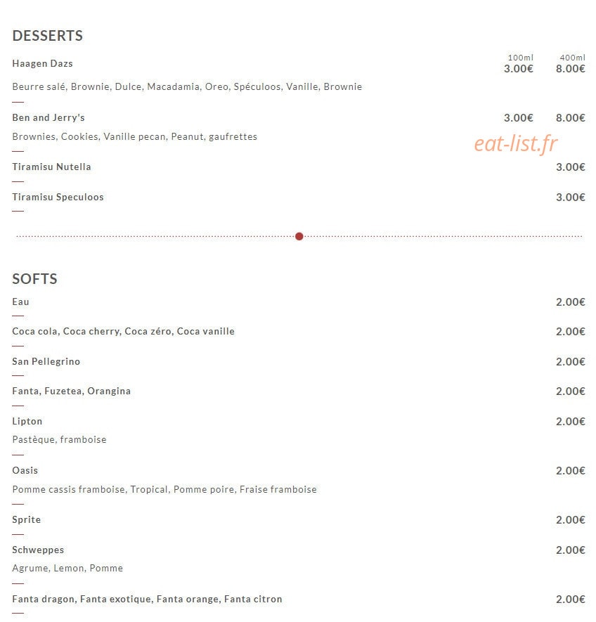 The burger yug's — carte page 3