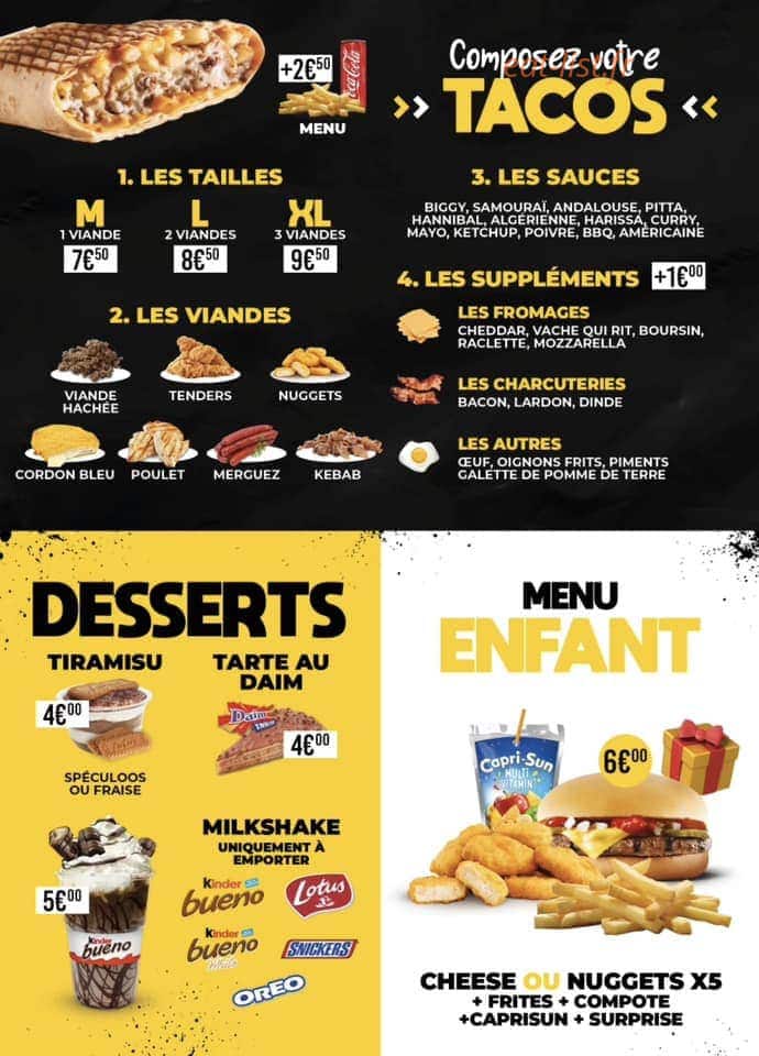 Youn’s Burger — carte page 4