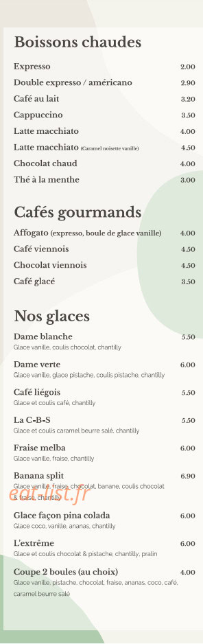 Zade Cook and Coffee — carte page 8