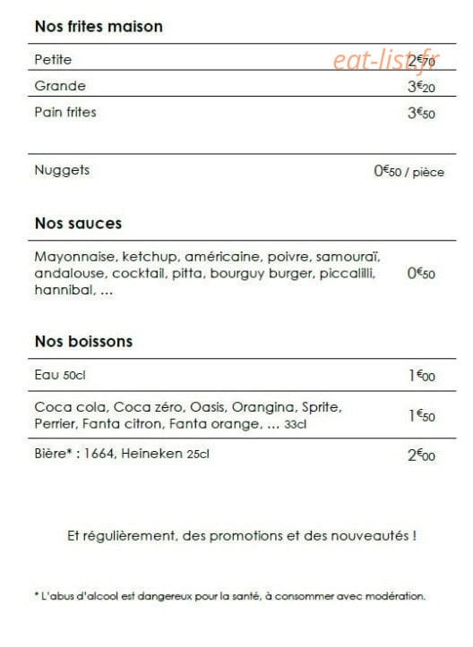 La Friterie — carte page 4