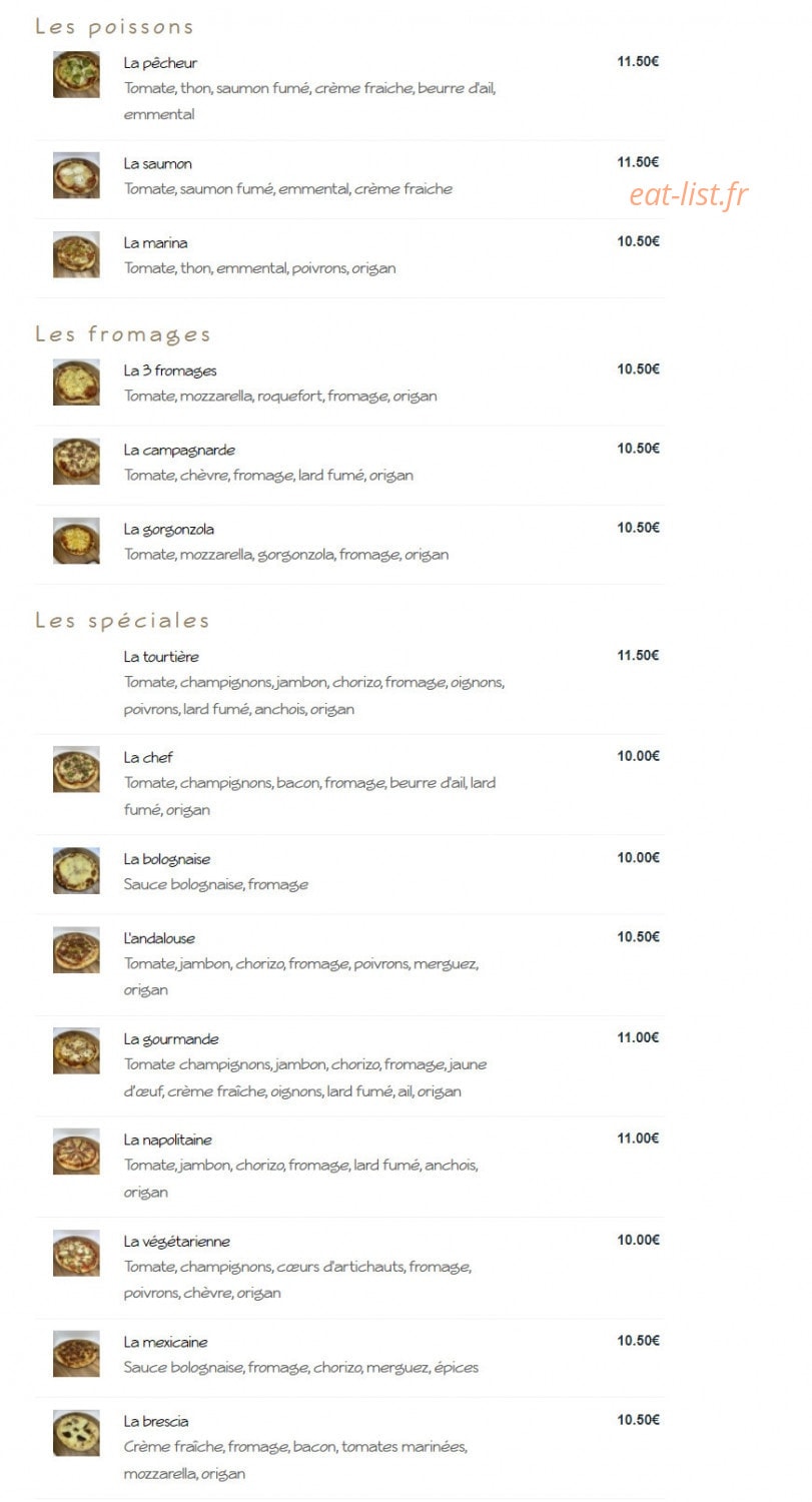 Goût i Pizza — carte page 2