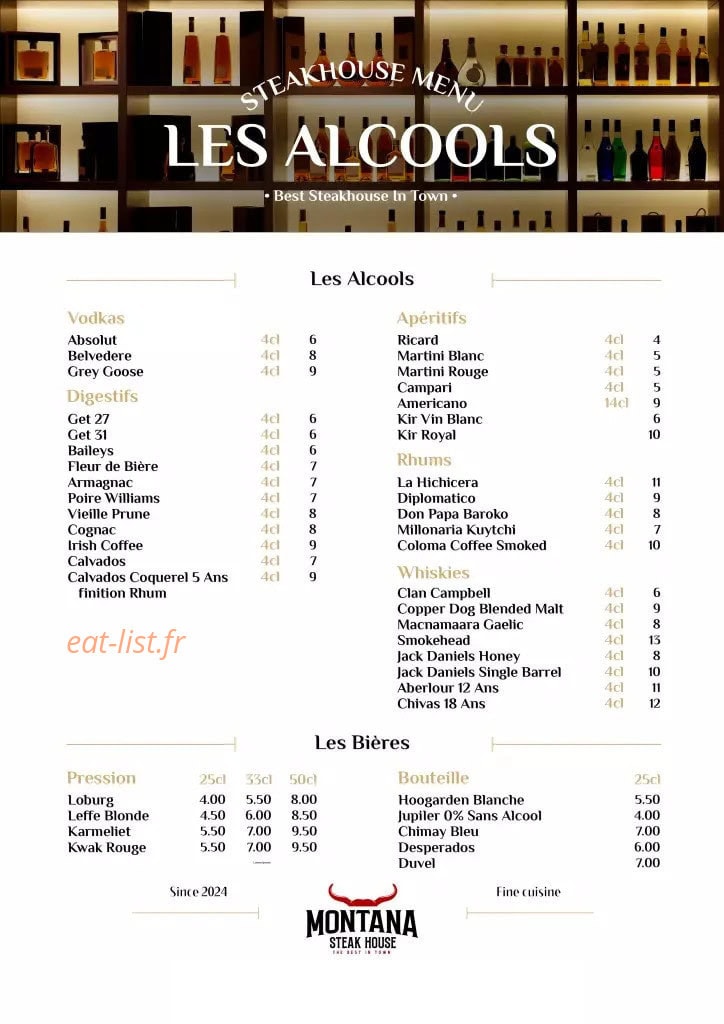 Montana Steak House — carte page 10