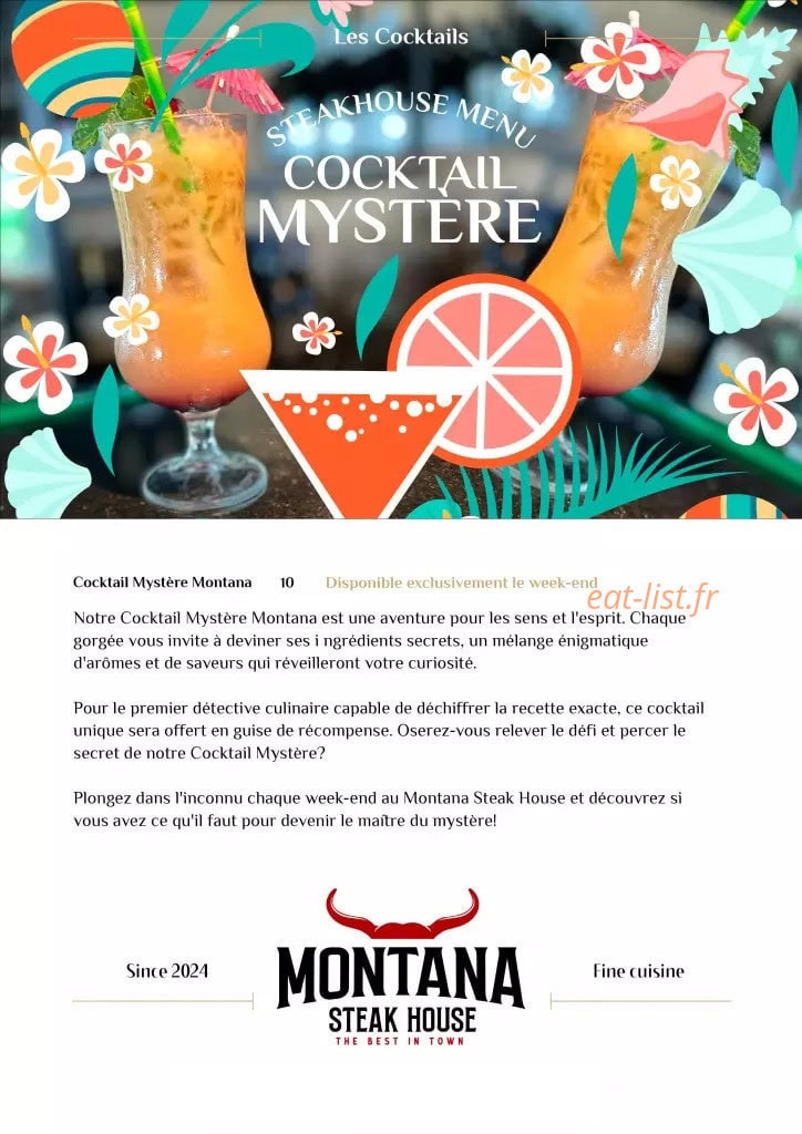 Montana Steak House — carte page 13