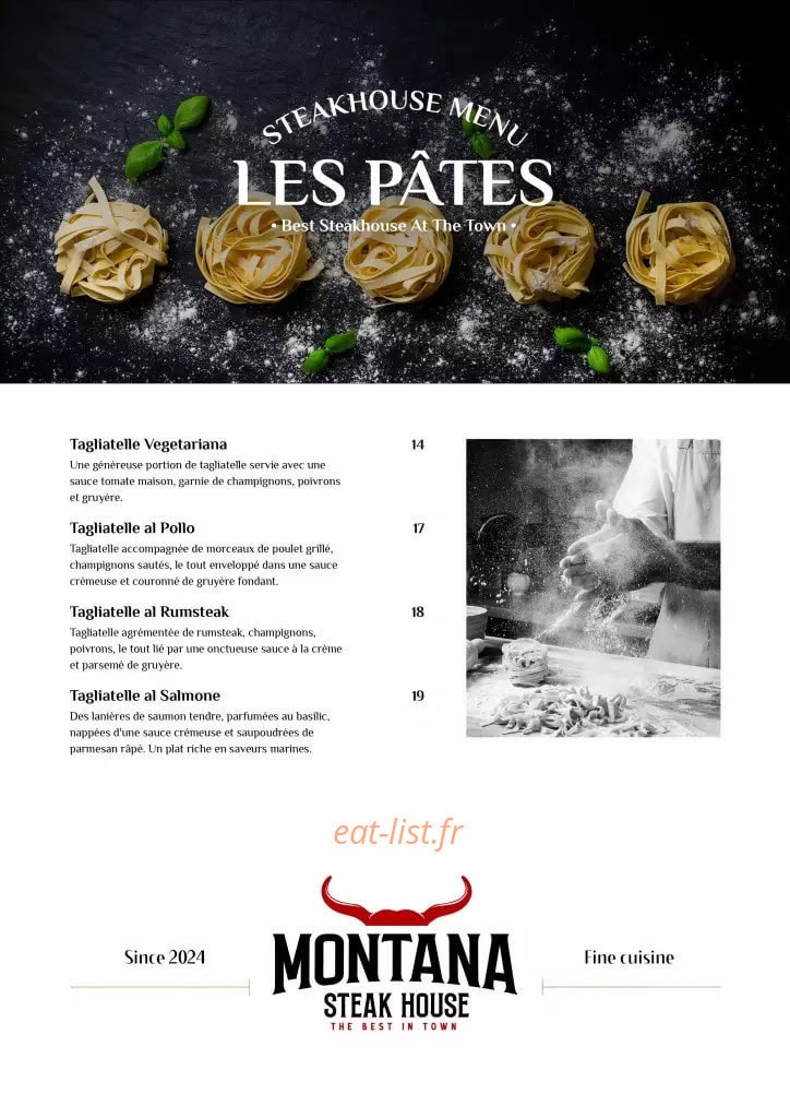 Montana Steak House — carte page 7