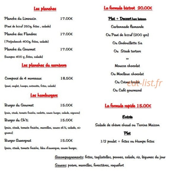 Au fin gourmet — carte page 3
