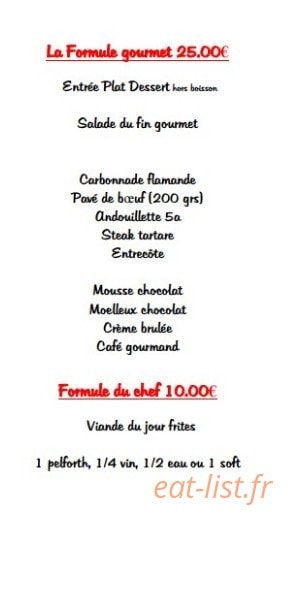 Au fin gourmet — carte page 4