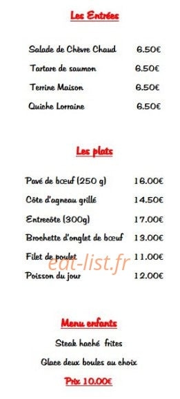 Au fin gourmet — carte page 2