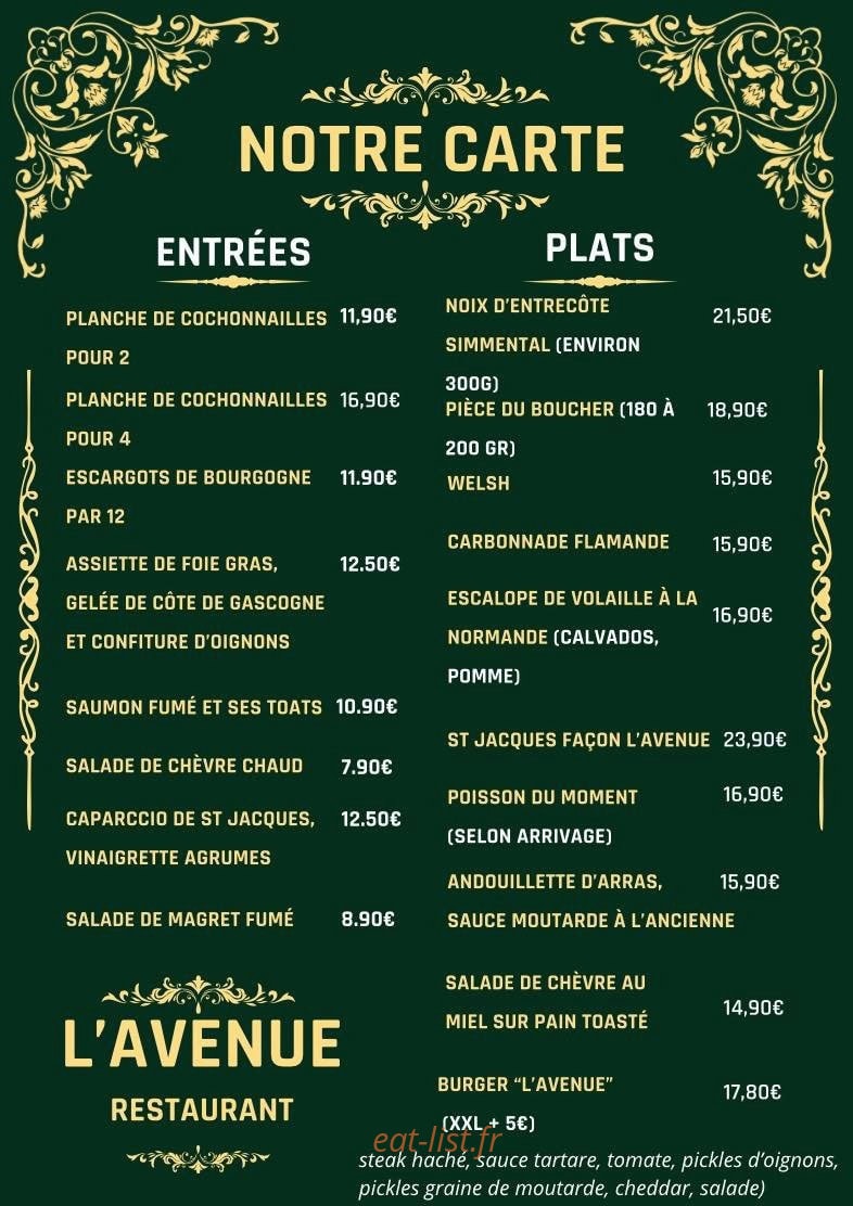 L’Avenue — carte page 1