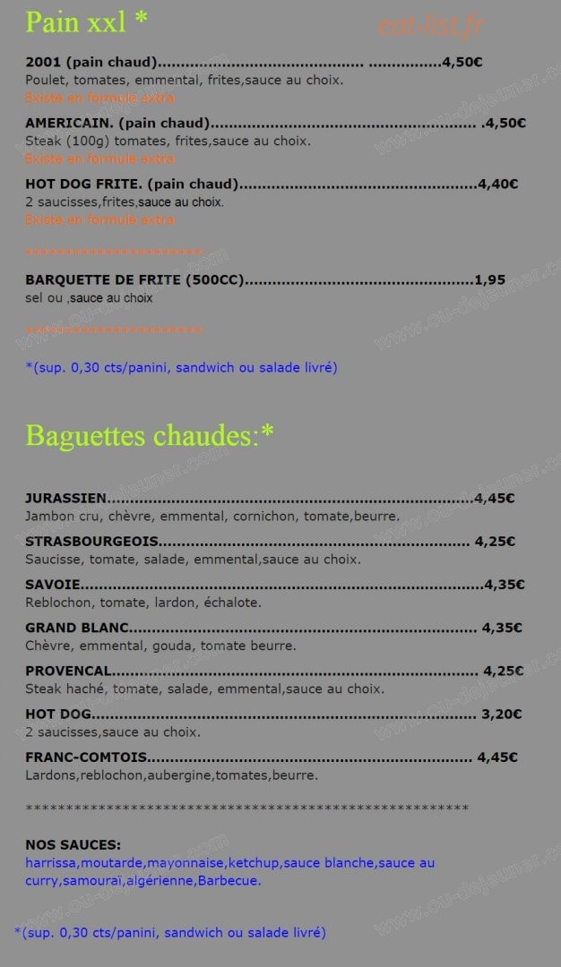 La Tourtière — carte page 6