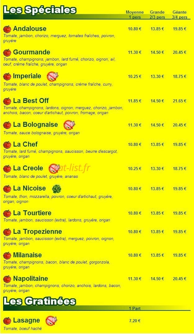 La Tourtière — carte page 3