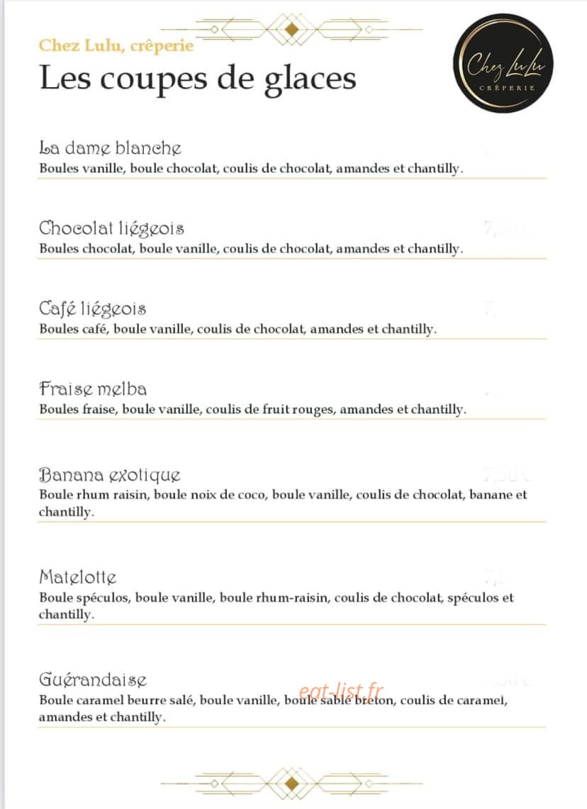 Chez Lulu — carte page 3