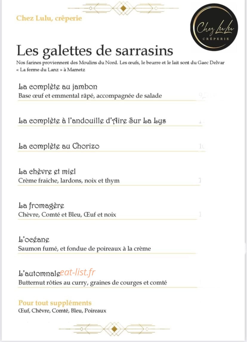 Chez Lulu — carte page 2
