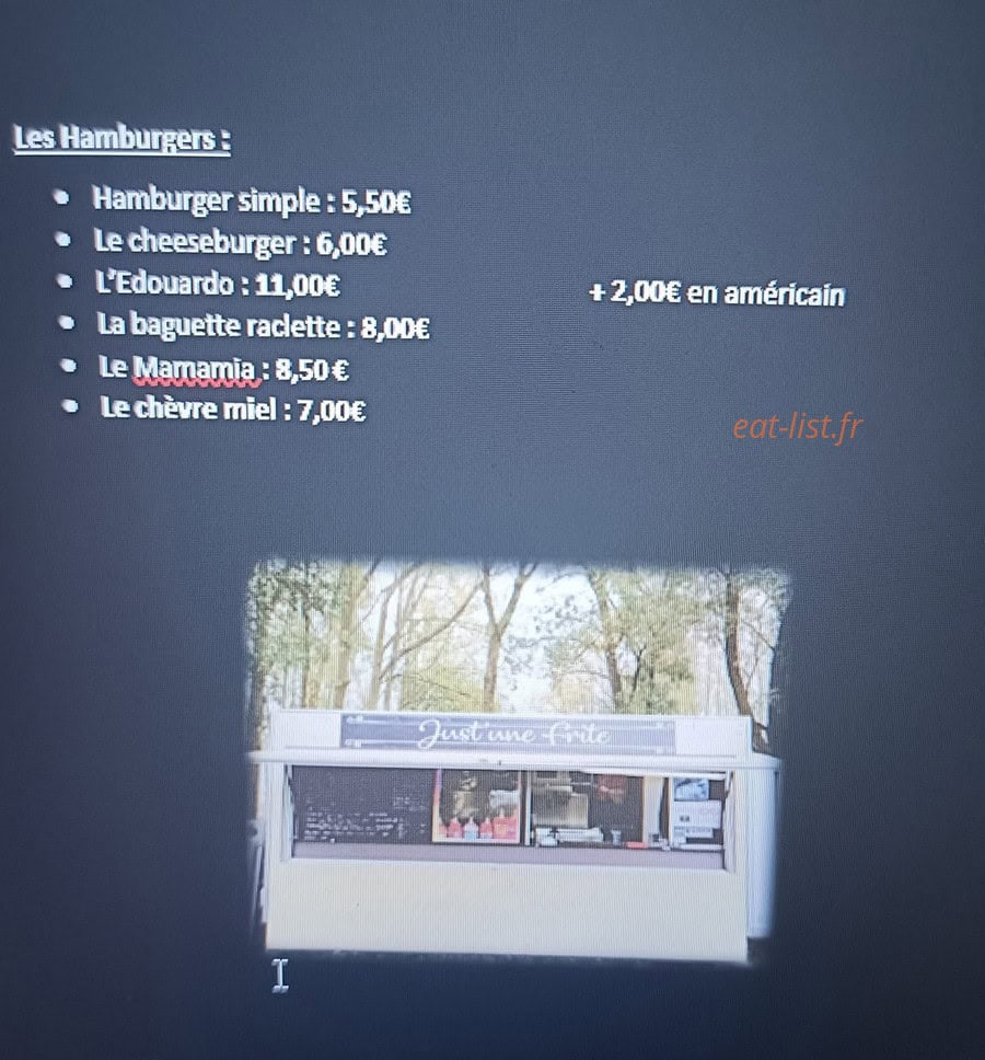 Just'une Frite — carte page 2