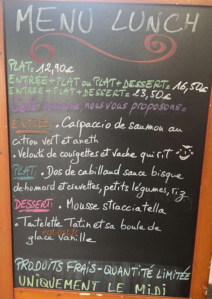 La table de l'O — carte page 1